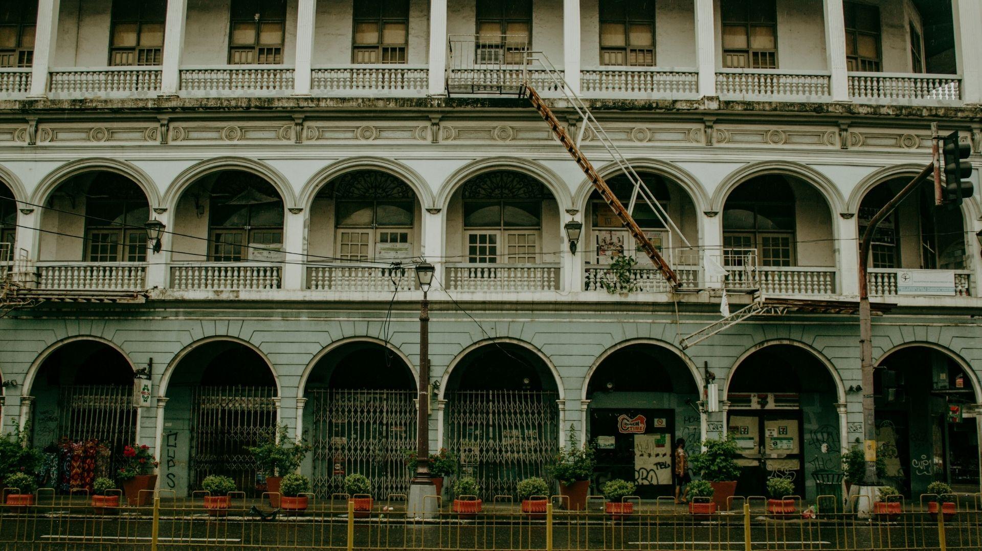 Calle Real or J.M. Basa Street in Iloilo City, a historic street lined with Spanish and American-era heritage buildings