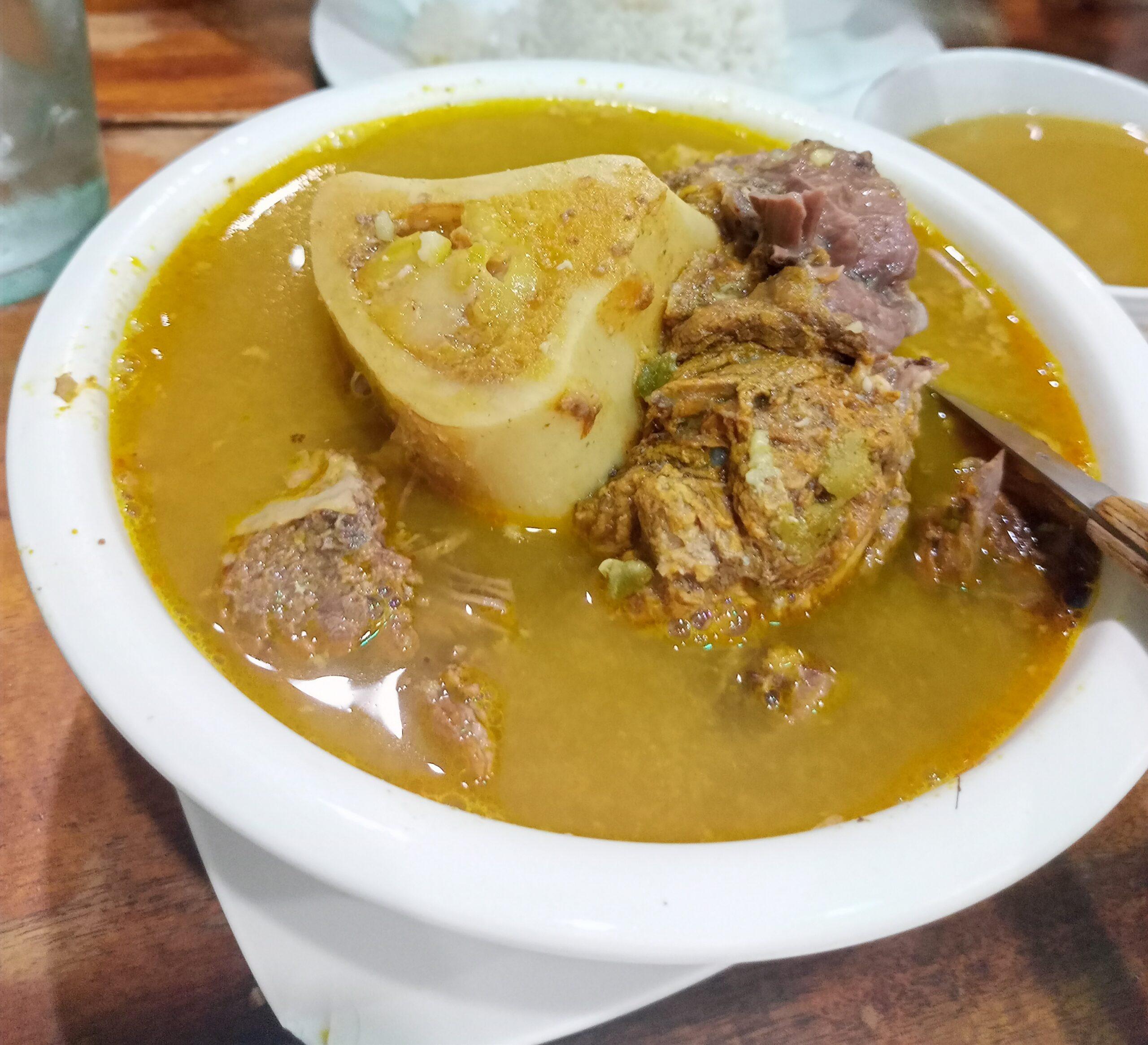 Kansi is an Ilonggo beef soup that blends bulalo’s richness with sinigang’s tang, made vibrant with annatto.