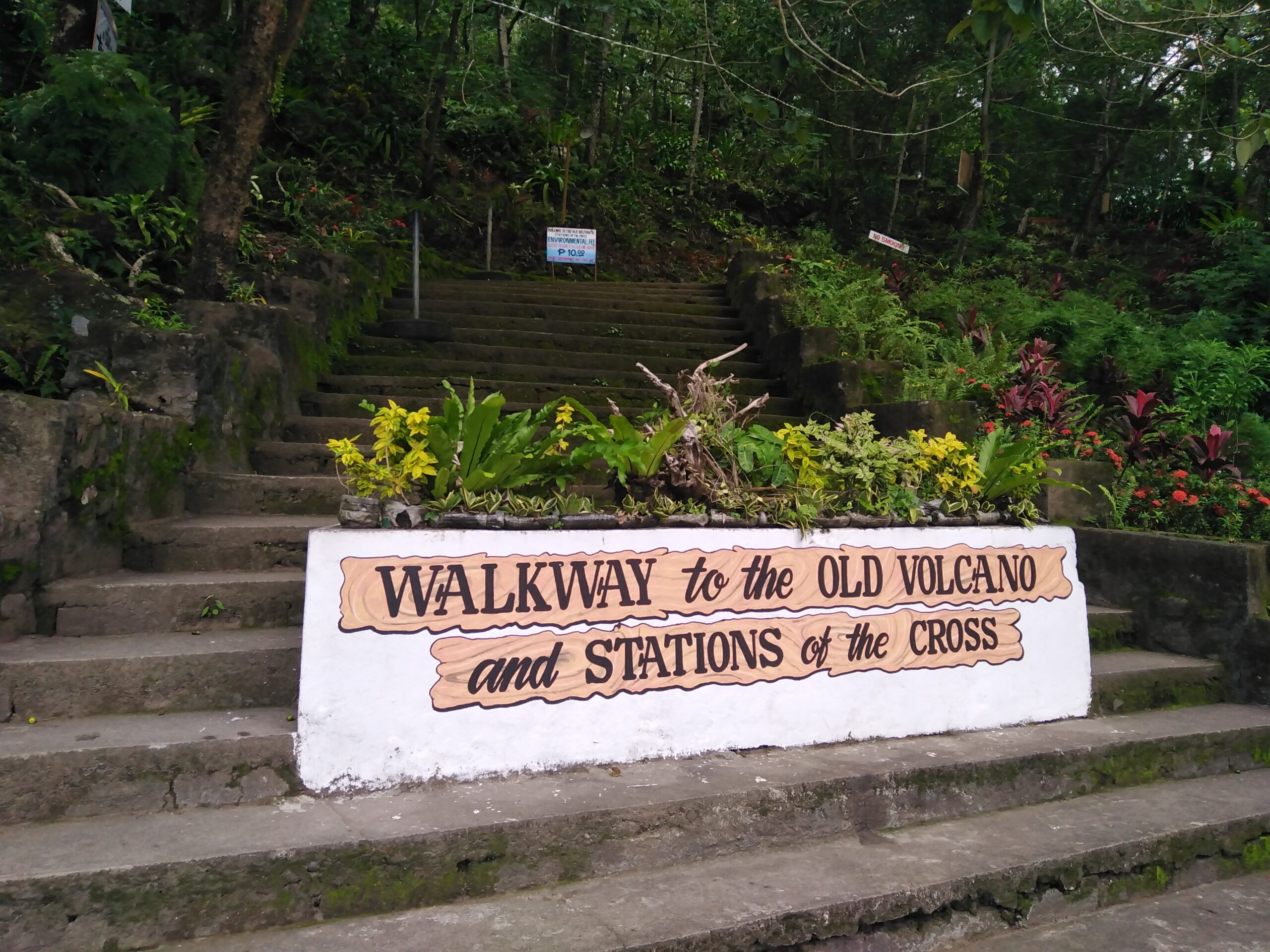 The Old Volcano in Camiguin features a stairway of Stations of the Cross leading to its scenic summit