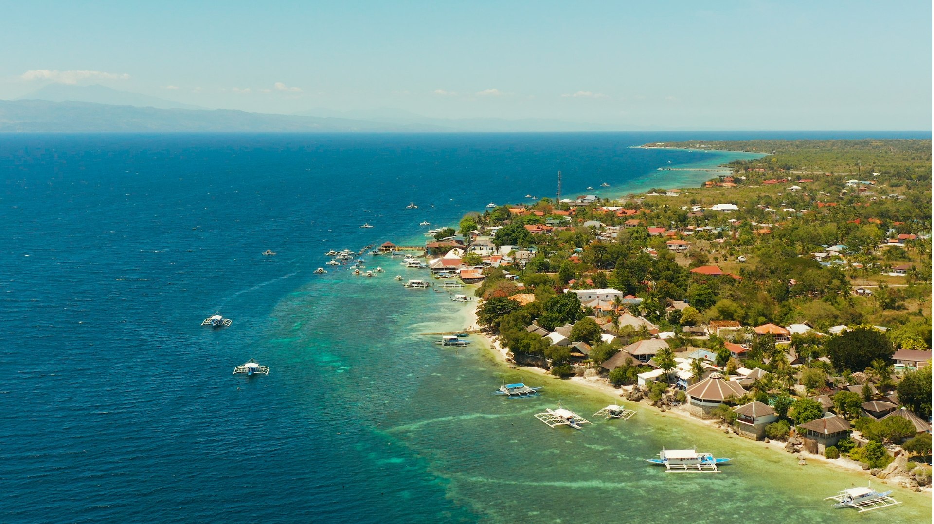 The coast of the island of Cebu, Moalboal, Philippines